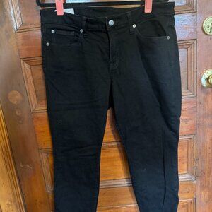 Gap Mid Rise Curvy True Skinny Black Jeans Sz 33P